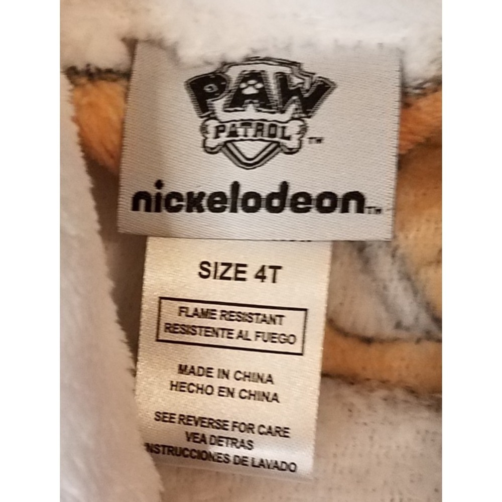 PAW Patrol Toddler Unisex Pajama Robe Plush Velvet Fleece Bathrobe 4T NWT - Picture 2 of 4
